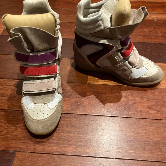 ISABEL MARANT SNEAKERS TRAINERS WILLOW BECKETT WEDGE 38 FR 6.5 7 US **SOLD** - Picture 2 of 6